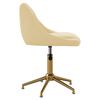 vidaXL Chaises pivotantes &agrave; manger lot de 2 cr&egrave;me velours