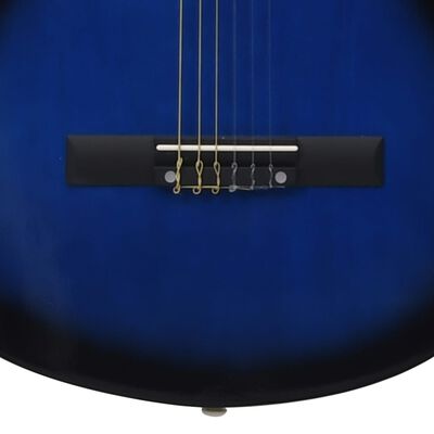 vidaXL Guitare classique pour débutants Bleu 4/4 39" Tilleul