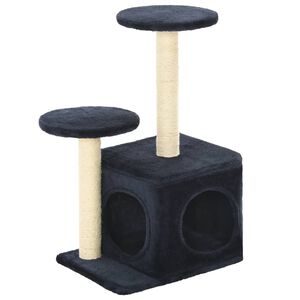 vidaXL Arbre &agrave; chat avec griffoirs en sisal 60cm Bleu fonc&eacute;