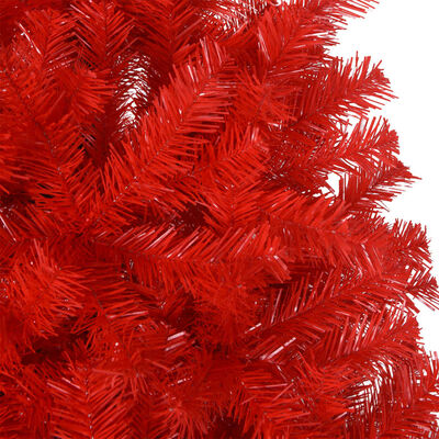vidaXL Sapin de Noël artificiel avec support Rouge 210 cm PVC