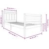 vidaXL Cadre de lit sans matelas blanc bois massif 90x200 cm