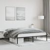vidaXL Cadre de lit m&eacute;tal noir 180x200 cm