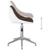 vidaXL Chaise de bureau pivotante Marron et blanc Similicuir