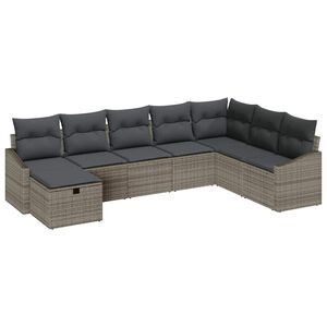 vidaXL Ensemble de Canap&eacute;s avec coussin 9 pcs polyrotin