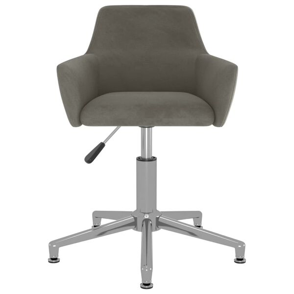 vidaXL Chaises pivotantes &agrave; manger lot de 6 Gris fonc&eacute; Velours
