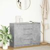 vidaXL Buffet avec tiroirs gris b&eacute;ton 100,5x35x76 cm bois d'ing&eacute;nierie