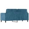 vidaXL Canap&eacute; &agrave; 2 places Bleu 140 cm Velours