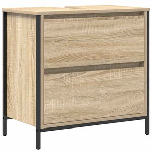 vidaXL Meuble de salle de bain lavabo et tiroirs ch&ecirc;ne sonoma
