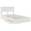 vidaXL Lit de Rangement Blanc 135 x 190 cm Bois d'ing&eacute;nierie