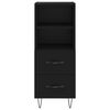 vidaXL Buffet Noir 34,5x34x90 cm Bois d'ing&eacute;nierie