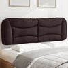 vidaXL Coussin de t&ecirc;te de lit Hvar marron fonc&eacute; 160 cm tissu