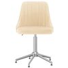 vidaXL Chaises pivotantes &agrave; manger lot de 4 cr&egrave;me velours