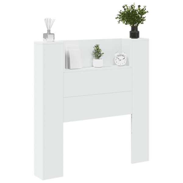 vidaXL Tête de lit Blanc 100 x 16,5 x 103,5 cm Bois d'ingénierie