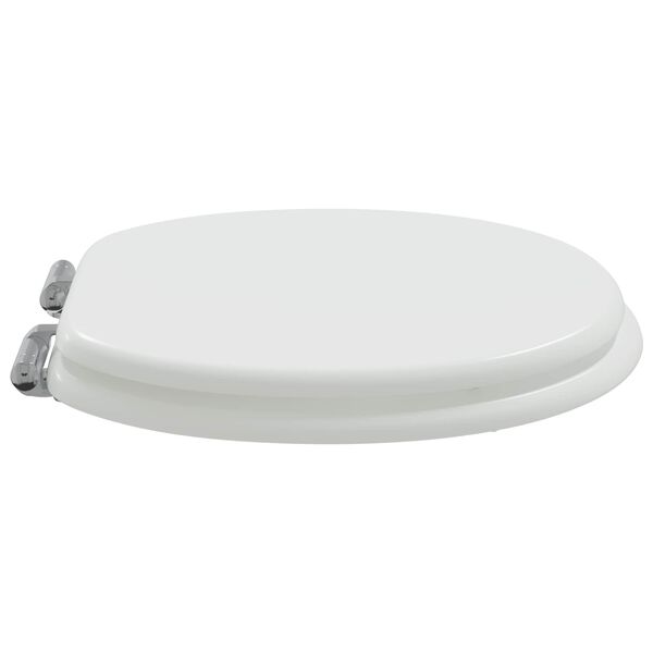 vidaXL Si&egrave;ge de toilette 2 pcs Blanc 44 x 38 cm Panneau MDF