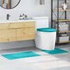 vidaXL Ensemble de tapis de bain antid&eacute;rapants 3 pcs Turquoise PP