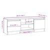 vidaXL Meuble TV avec porte Sonoma gris 102x30x36 cm