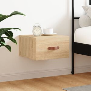 vidaXL Table de chevet murale ch&ecirc;ne sonoma 35x35x20 cm