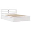 vidaXL Cadre de lit avec t&ecirc;te de lit blanc 120x190 cm bois pin massif