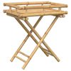 vidaXL Table &agrave; plateau pliante 60x40x68 cm bambou