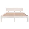 vidaXL Cadre de lit sans matelas blanc bois de pin massif 140x200 cm