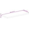vidaXL Dessus de table 80x60x3,8 cm rectangulaire bois massif d'acacia