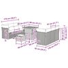 vidaXL Ensemble de canap&eacute; de jardin avec coussin 9 pcs Noir polyrotin