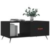 vidaXL Table basse noir 90x50x40 cm bois d'ing&eacute;nierie