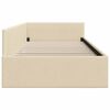 vidaXL Cadre de lit d'angle Cr&egrave;me 90 cm x 200 cm Velours