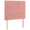 vidaXL Sommier &agrave; lattes de lit avec matelas Rose 120x200 cm Velours