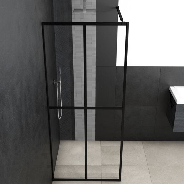 vidaXL Écran de douche Verre trempé transparent 80x195 cm