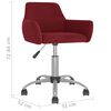 vidaXL Chaises &agrave; manger pivotantes lot de 4 Rouge bordeaux Velours