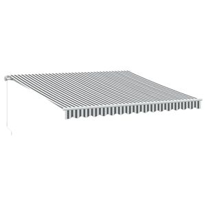 vidaXL Auvent manuel r&eacute;tractable anthracite et blanc 400x350 cm