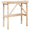 vidaXL Table &agrave; plantes avec &eacute;tag&egrave;re 78x38x82,5 cm bois de sapin solide
