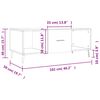 vidaXL Table basse noir 102x50x40 cm bois d'ing&eacute;nierie