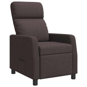 vidaXL Fauteuil inclinable Marron fonc&eacute; Tissu