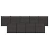 vidaXL Ensemble de Cl&ocirc;ture 9 pc 1564 x 186 cm WPC et Aluminium Noir