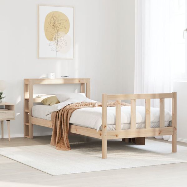 vidaXL Cadre de lit sans matelas 90x200 cm bois de pin massif