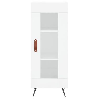 vidaXL Buffet haut Blanc brillant 34,5x34x180 cm Bois d'ingénierie