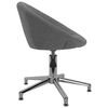 vidaXL Chaise pivotante &agrave; manger Gris fonc&eacute; Tissu