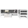 vidaXL Salon de jardin 6 pcs blanc bois de pin massif