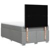 vidaXL Sommier &agrave; lattes de lit et matelas gris clair 120x190 cm tissu