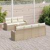 vidaXL Ensemble de canap&eacute; de jardin 8 pcs Beige et cr&egrave;me polyrotin