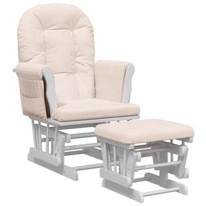 vidaXL Chaise ber&ccedil;ante avec repose-pied Rose clair Tissu