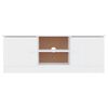vidaXL Meuble TV ALTA blanc 112x35x41 cm bois massif de pin