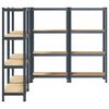 vidaXL &Eacute;tag&egrave;res de rangement &agrave; 4 niveaux 4 pcs acier bois d'ing&eacute;nierie