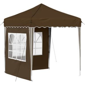 vidaXL Tente de f&ecirc;te pop-up 195 x 195 x 245 cm Taupe Tissu Oxford
