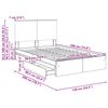 vidaXL Lit de Rangement Ch&ecirc;ne Sonoma 135 x 190 cm Bois d'ing&eacute;nierie