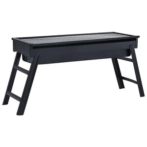 vidaXL Barbecue portable de camping inoxydable 60x22,5x33 cm