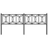 vidaXL T&ecirc;te de lit m&eacute;tal noir 193 cm