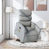 vidaXL Fauteuil inclinable de massage &eacute;lectrique Gris clair Tissu